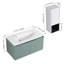 Meuble-lavabo flottant 36 po avec lavabo en résine en forme de goutte, armoire latérale et portes à fermeture douce, armoire combinée