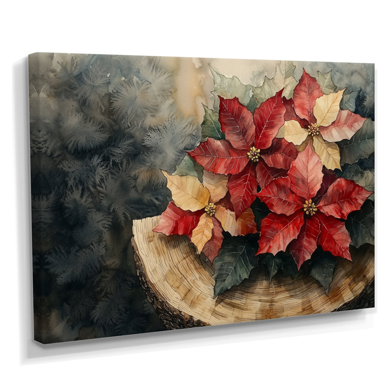 Gorjana - art mural floral, H 12 po x l 20 po, Toile tendue