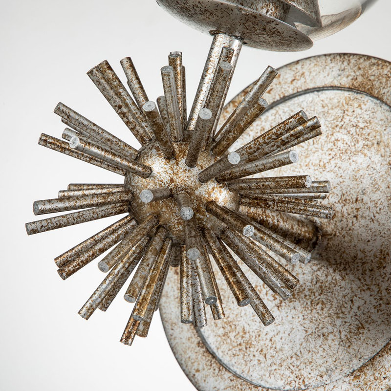Staring 1 Light Sconce, Silver Leaf