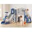 Ensemble de glissade pour tout-petits 10 en 1, glissade pour enfants sur le thème du bus avec panier de basketball, ensemble de jeu intérieur / extérieur-124965257