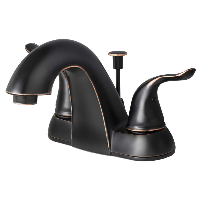 2-handle Bathroom Faucet with Drain Assembly, Oil Rubbed Bronze