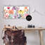 Fleurs printanières sur fond blanc, impression sur bois 2 pièces-93786993-93786994