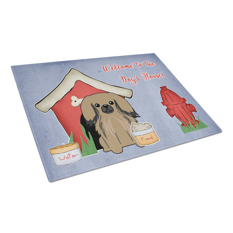 Planche à découper en verre trésors pékinois caroline Dog House, Brun clair
