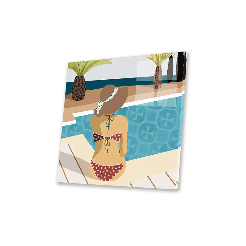 «Pool Days III» par Flora Kouta - impression sans cadre, H 24 po x l 24 po x P 0,25 po