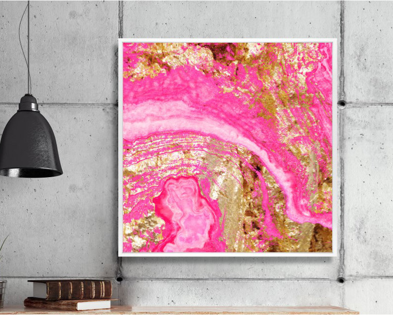 " Abstract Acai Seeds, Modern & Contemporary Pink " by Oliver Gal, 40" H x 40" W x 0.5" D