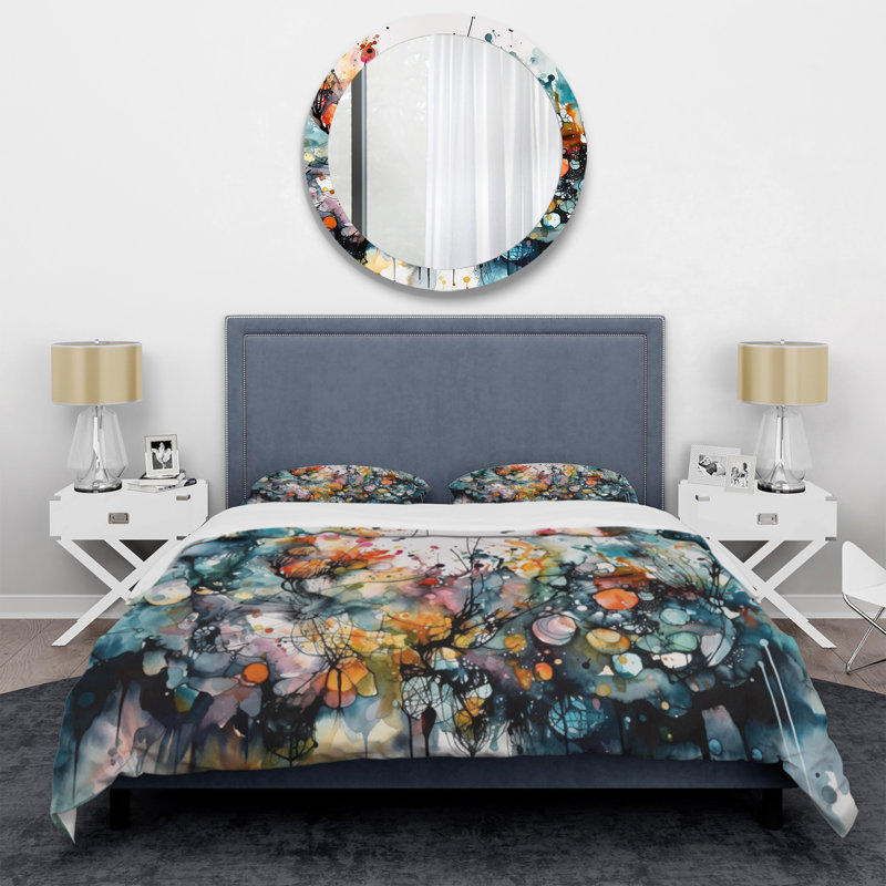 Captivating Boho Dance II - Abstract Duvet Cover Set - Microfiber Polyester, King Duvet Cover + 2 King Shams