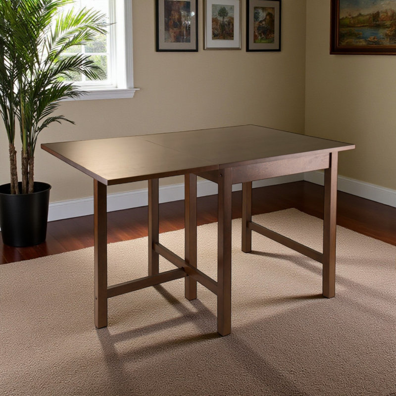 Seitz Drop Leaf Dining Table in Walnut Finished Wood, 29.3'' H X 47.61'' W X 29.69'' D