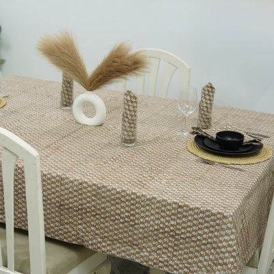 Red Barrel Studio® Exquisite Hand Block Printed Cotton Tablecloth for Dining - Tarangini (4 Seater)