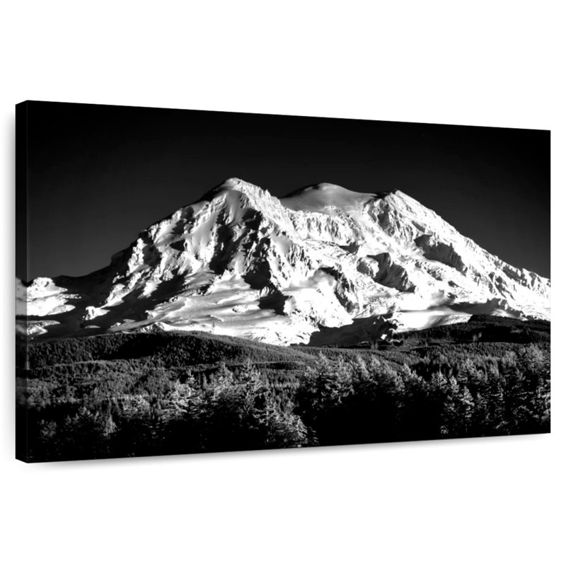 Alvord - Mont Shasta - monochrome, H 24 po x l 36 po