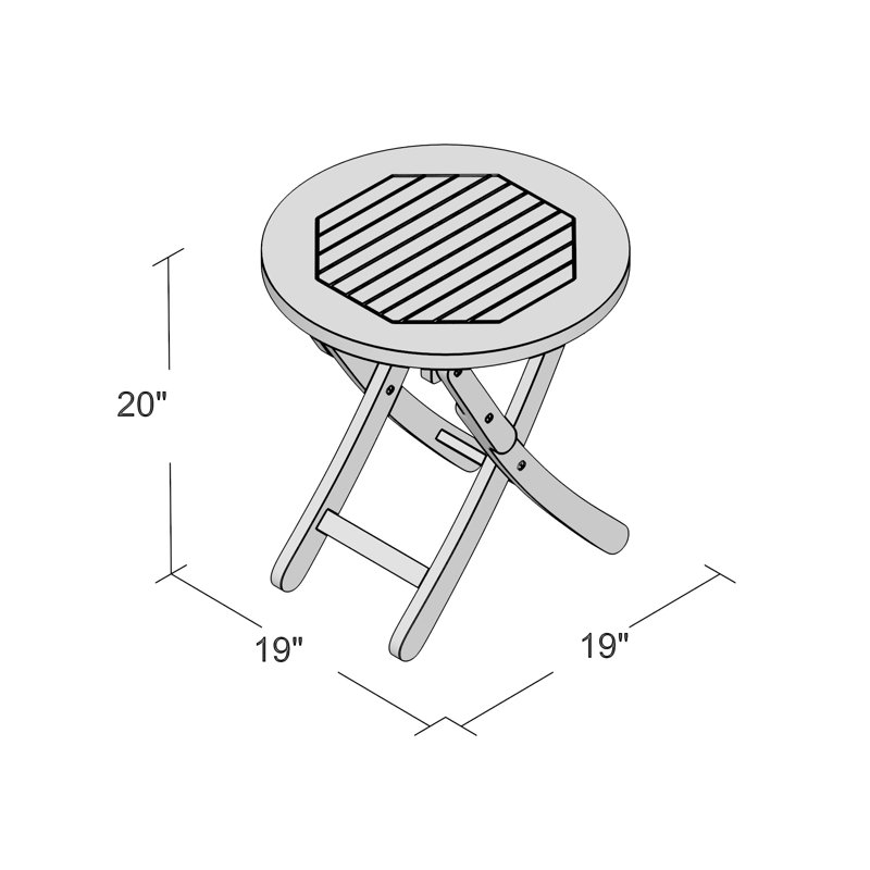 Table d'appoint pliante Erkerd