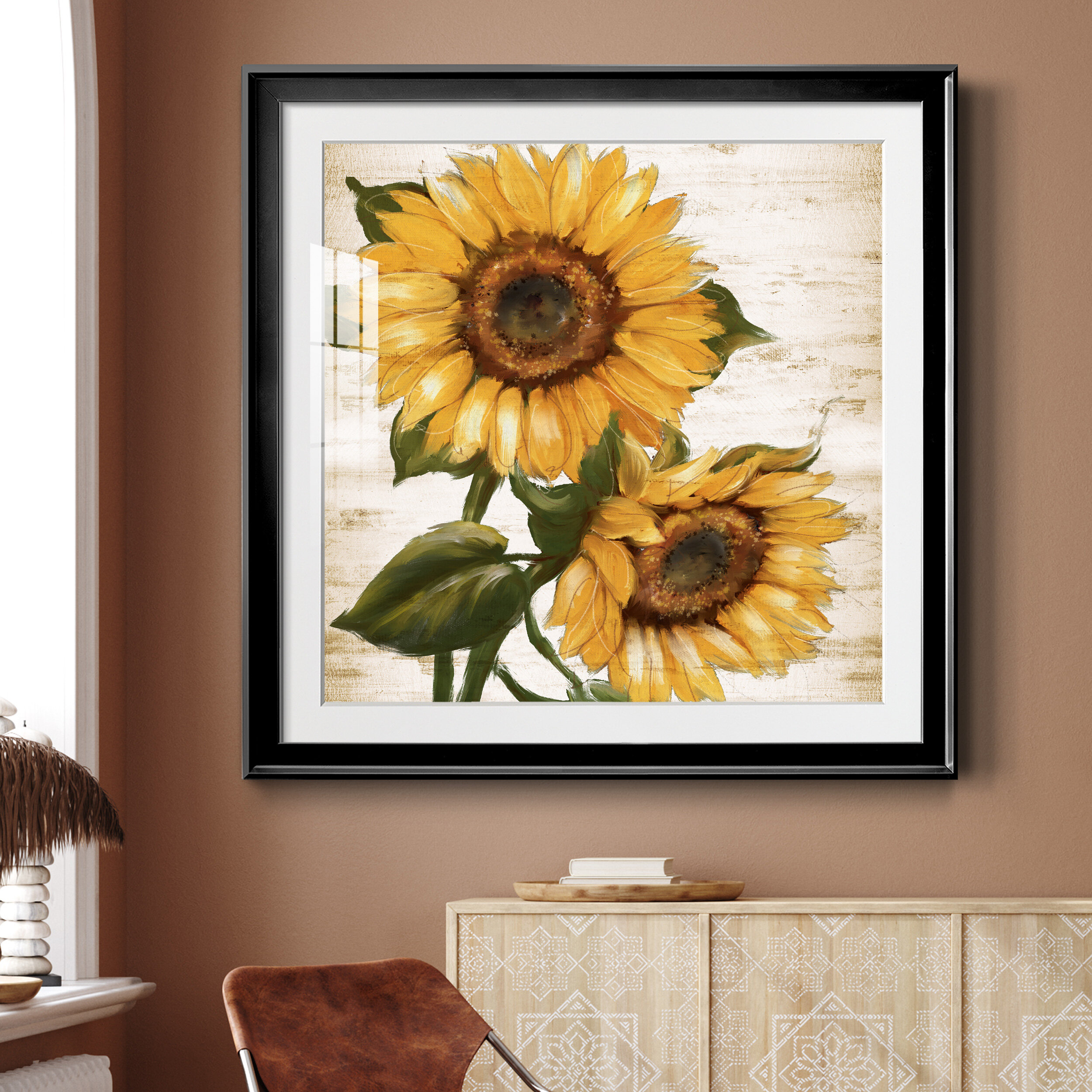 sunflower framed art