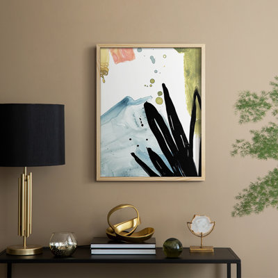 «No Deckle Tropical Moderne», reproduction encadrée - bois massif
