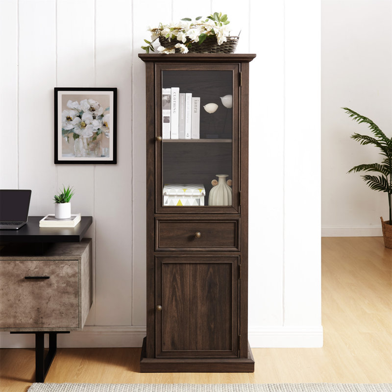 Tall Storage Cabinet, Brown