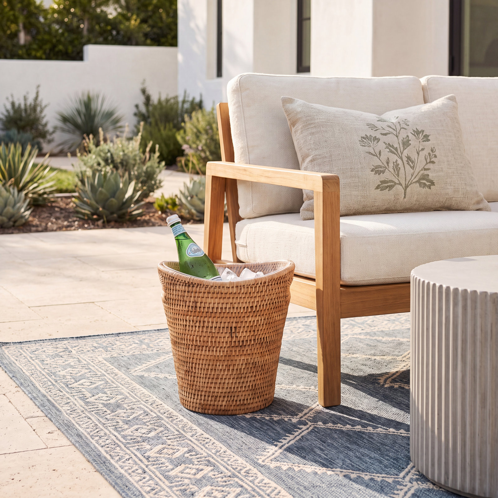 Rattan Wicker Champagne Bucket