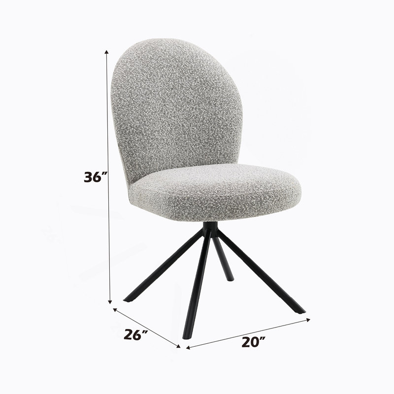 Ensemble de 2 chaises d'appoint Lawton Grey Boucle