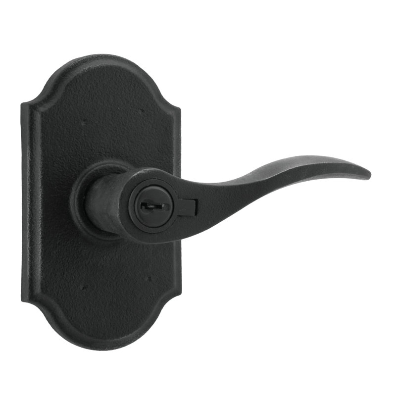 Levier de porte à clé Carlow, Droite, Noir