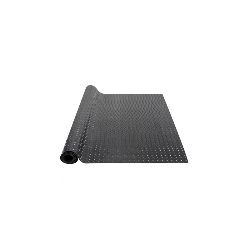 Diamond-Plate Rubber Flooring Roll, 3 Mm X 4 Ft X 6 Ft Garage Floor Mat, SBR Rubber Garage Flooring Roll, Easy To Clean, Diamond Plate Rubber Mat For Under Cars, Garage Industry Gym, Black