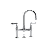 Georgian Era Widespread Bathroom Faucet with Drain Assembly