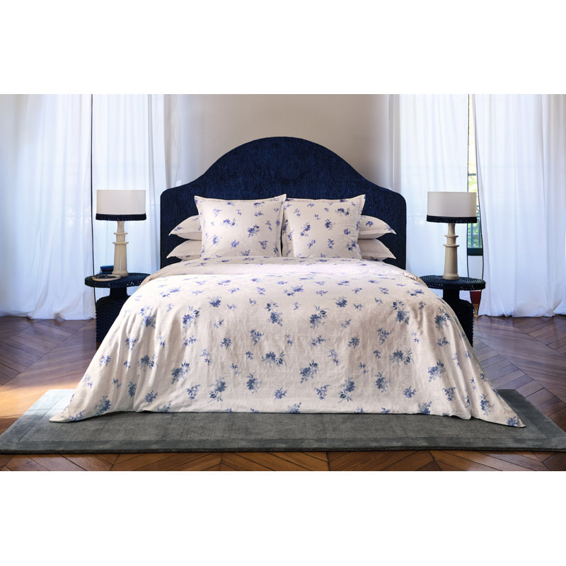 Cristal Euro sham, Cristal, Euro, White; Blue