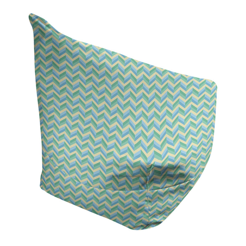 Petite chaise à sacs à billes & Leffel, H 120 po x L 2 po x P 60 po, Vert / bleu, Pas de bourre