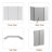 Tri-Fold Wall Mirror with Backlit, Front-lighted, Removable 10x Magnifying Mirror, Dimmer, Defogger-111660105