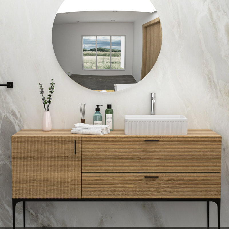 Lavabo de salle de bain vasque rectangulaire blanc en céramique - élégant, teinté, pour divers endroits Élégant, polyvalent