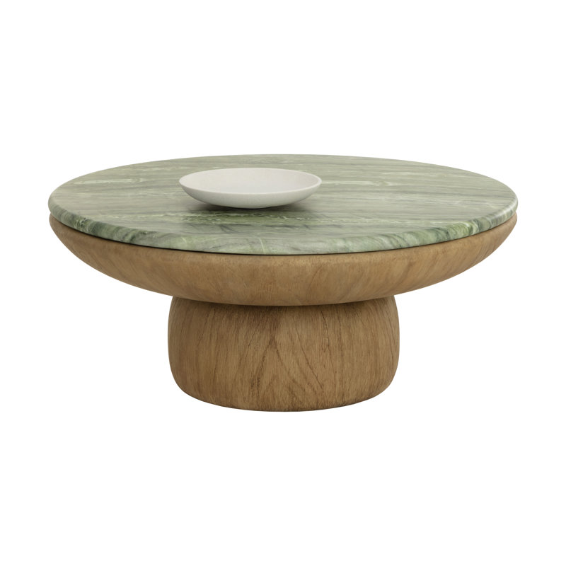 TABLE BASSE ORULA - ASPECT MARBRE - SAUGE, H 17 po x l 40 po x P 40 po