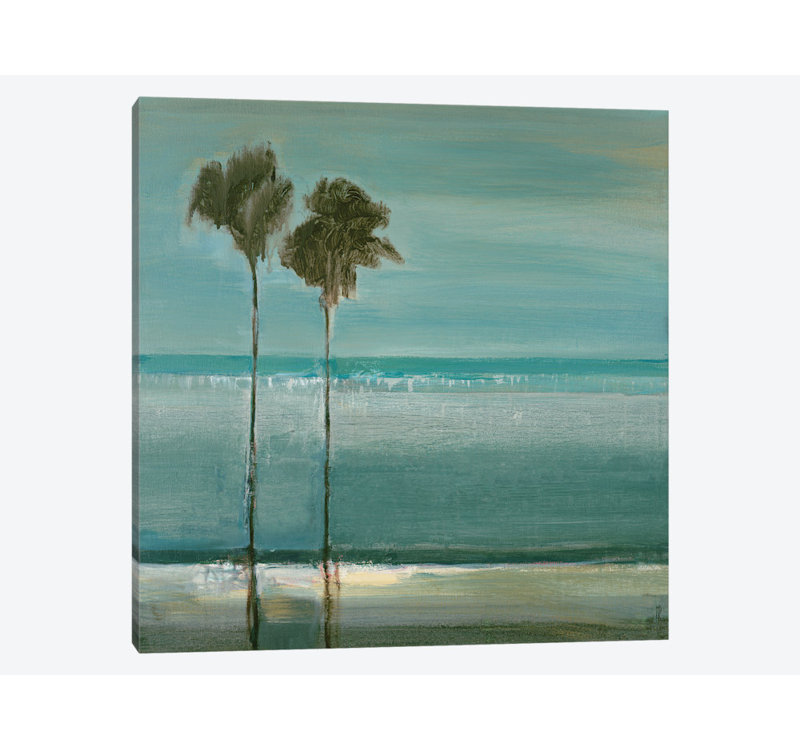« paradise cove », reproduction sur toile, H 12 po x l 12 po x P 1,5 po, Pas de tapis, Toile tendue