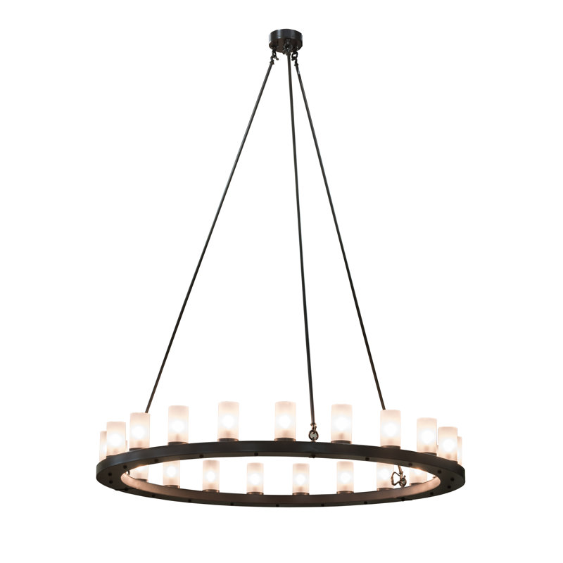 Lustre de roue de wagone unique 21 lumières Yearwood