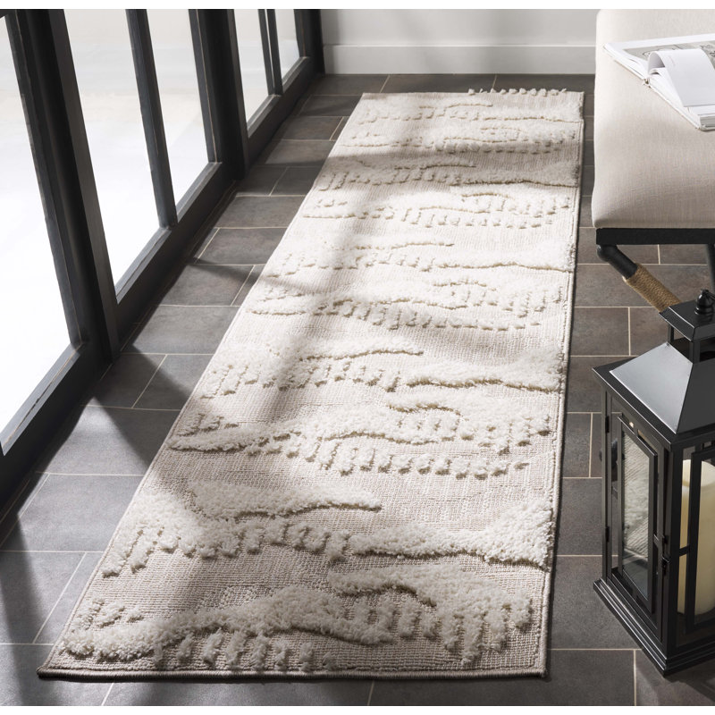 Tapis beige / ivoire Trends 128, Tapis de couloir 2 pi 2 po x 8 pi