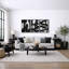 BAW ", noir et blanc, gris, coup de pinceau audacieux, peintures murales abstraites et contemporaines modernes, impression sur toile encadrée, 3 pièces-94434128-94434127-119461101