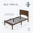 Solid Wood Platform Bed Frame with Bamboo, Mid-Century Modern and Walnut Color, No box Spring Needed-279422602