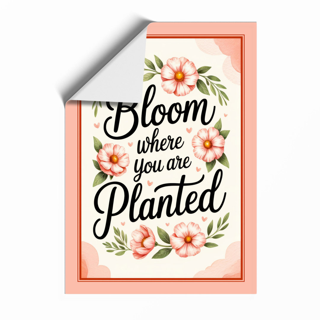 Bloom Where Planted Botanical - Framed Print