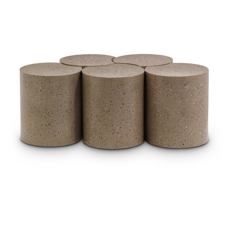 Ensemble de 5 tables de groupage Hylie, Taupe