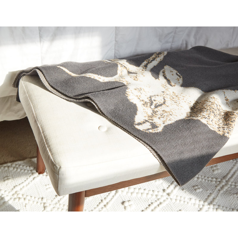 DEER THROW CHARCOAL, Gray