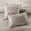 Édredon de luxe taupe 7 pièces - Chenille très grand avec oreillers inclus et lavable