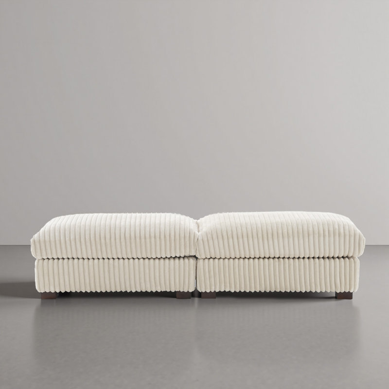 80.31cm Wide Rectangle Solid Colour Footstool Ottoman