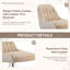 Tabourets de bar pivotants réglables améliorés - Tabourets de comptoir rembourrés en similicuir et en tissu avec base chromée pour îlot de cuisine, bar-1894463235