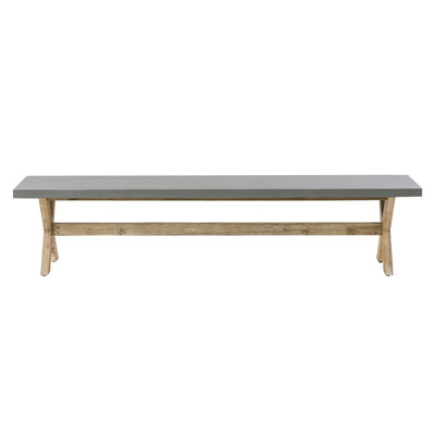 Valladares Solid Wood Acacia Outdoor Bench
