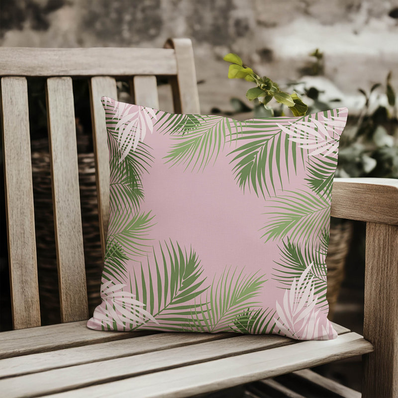 Palm Outdoor Pillow, 16"H x 16"W