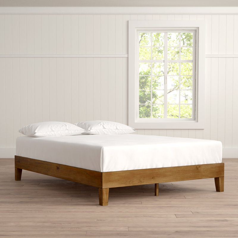 Aristia Solid Wood Low Profile Bed, King
