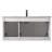 Agostini 40'' Single Bathroom Vanity with Resin Top-318447077