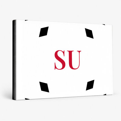 Black, White & Red Luxury Diamond Monogram