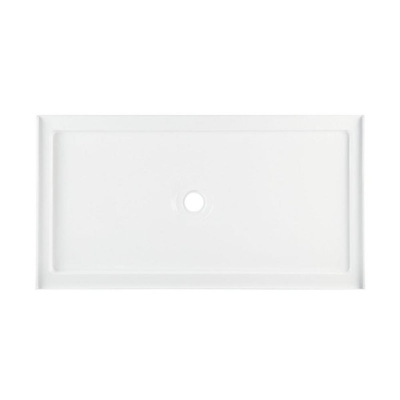 Base de douche 60 "x 60" x 60 "avec seuil simple avec drain, Drain à gauche