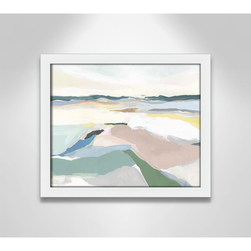 «Seaside Day I» par Isabelle Z - Art encadré avec fond perdu, H 13 po x l 15 po x P 1,25 po, Cadre blanc satiné