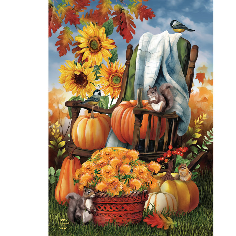 Fall Chair House Flag