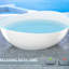 Baignoire de luxe autoportante blanche brillante en résine de 63 po avec design ergonomique et baignoire facile d'entretien, blanc, surface non poreuse à réparer