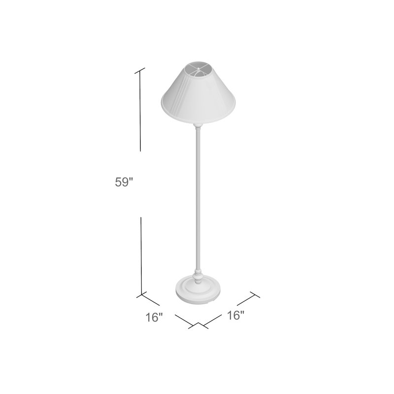 Herrington 59'' Swing Arm Floor Lamp, Antique Brass