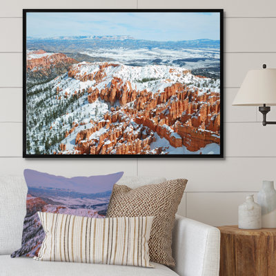 Bryce Canyon avec neige en hiver sur toile