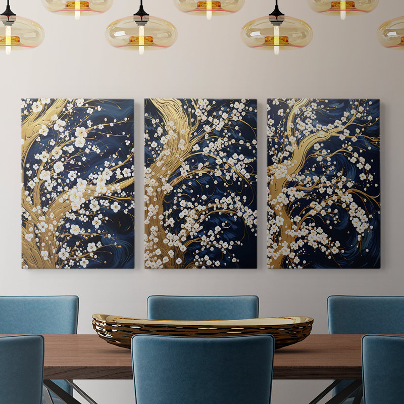 Lanscape Study Series XXXI - Ensemble de 3 toiles tendues avec châssis - Prêt à être accroché, H 27 po x l 18 po